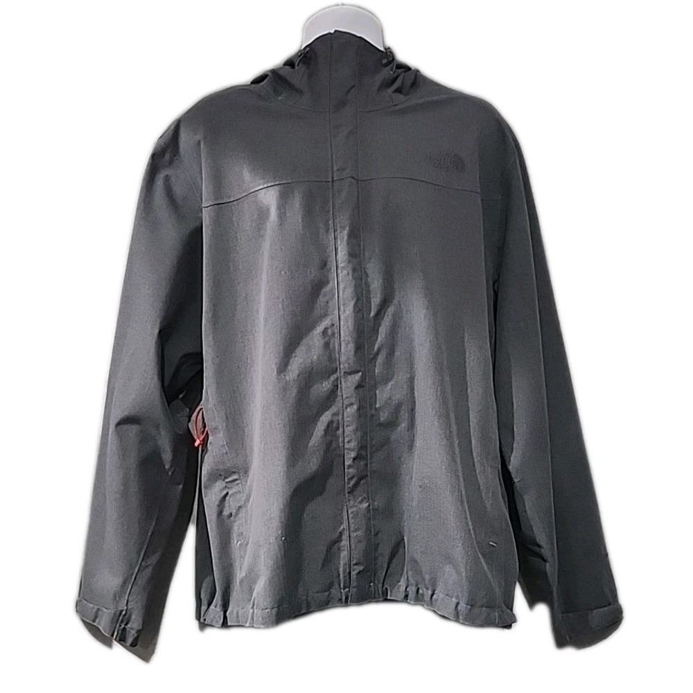 North Face Jacket Mens XXL HyVent 2.5L Hooded Waterproof Rain Coat Gray